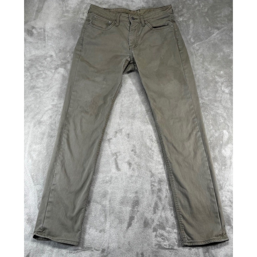 Levis 511 Slim‎ Fit Pants Mens 32x34 Olive Green Khaki Twill 19111-0129